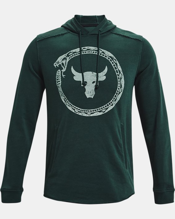 Men's Project Rock Terry Snake Hoodie in Green image number 5
